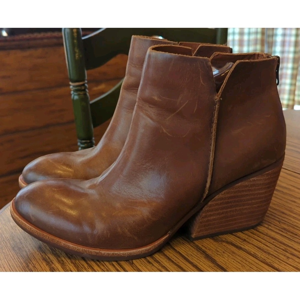 Bundle Kork Ease Brown Leather Boots‎ Booties Size 9.5 M